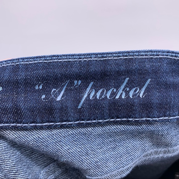 7FAM A-Pocket Bedazzled Flare Jeans Size 31 - Picture 9 of 11